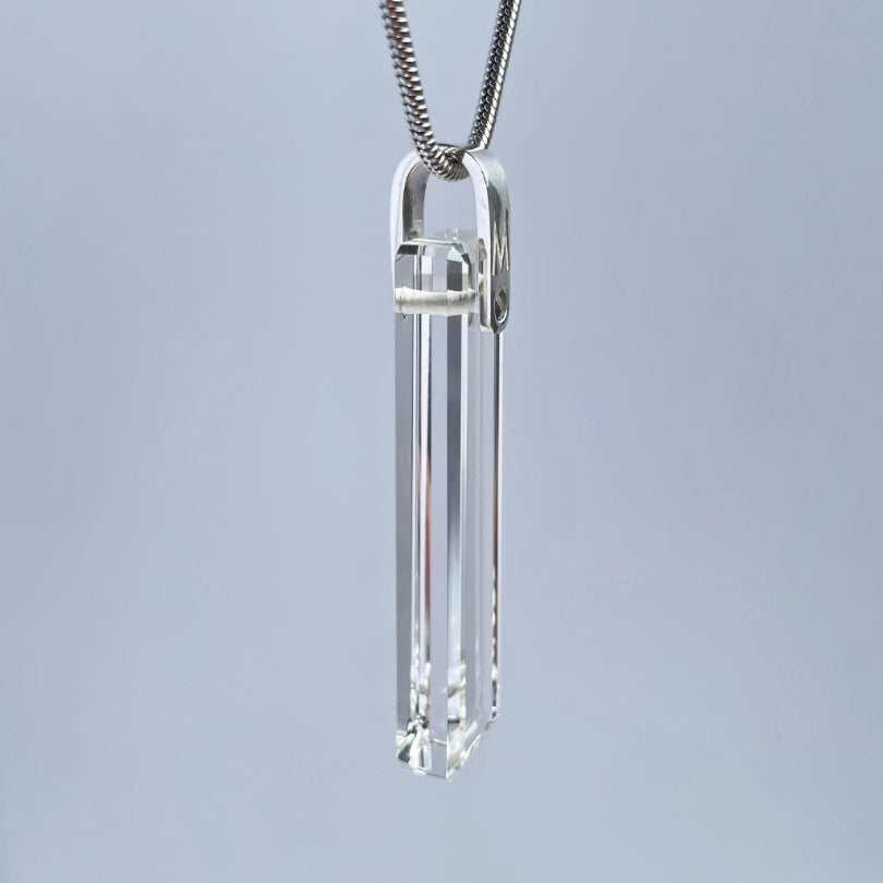 KIO Minimalism Square Crystal S925 Silver Necklace (Letter/Without Letter)