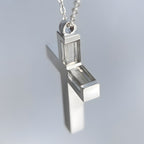 KIO Cross Necklace S925 Crystal Pendant Necklace for women men