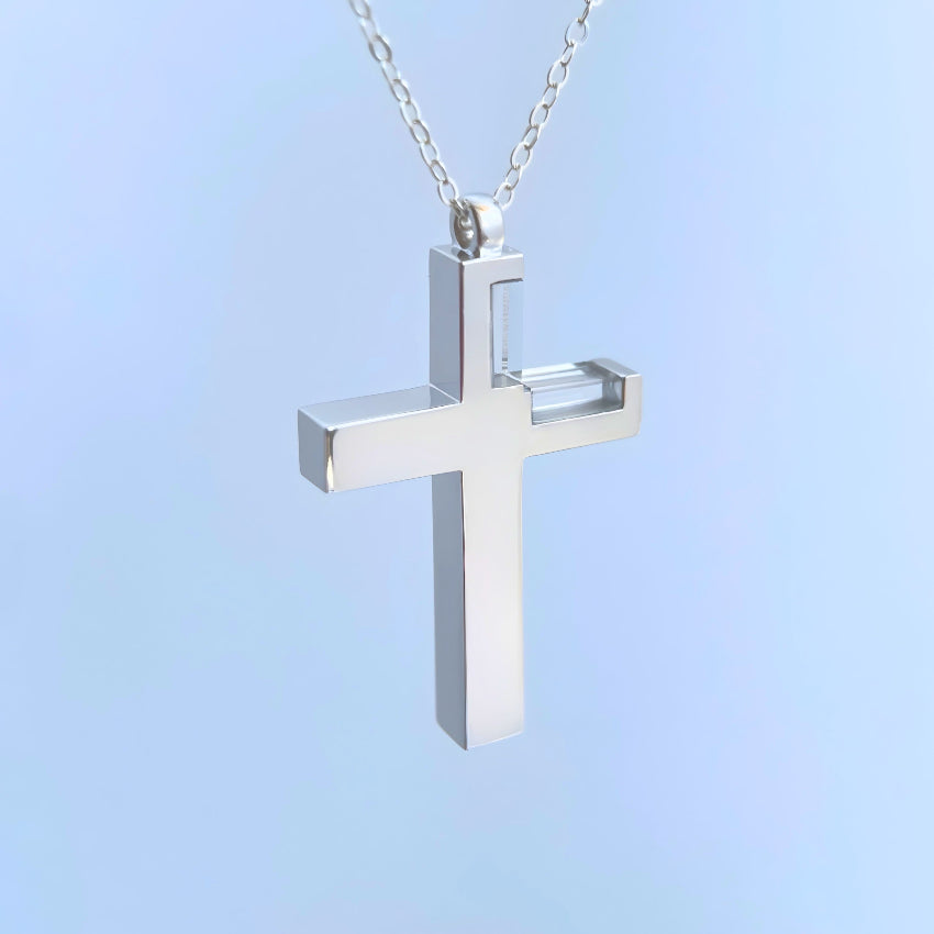 KIO Cross Necklace S925 Crystal Pendant Necklace for women men