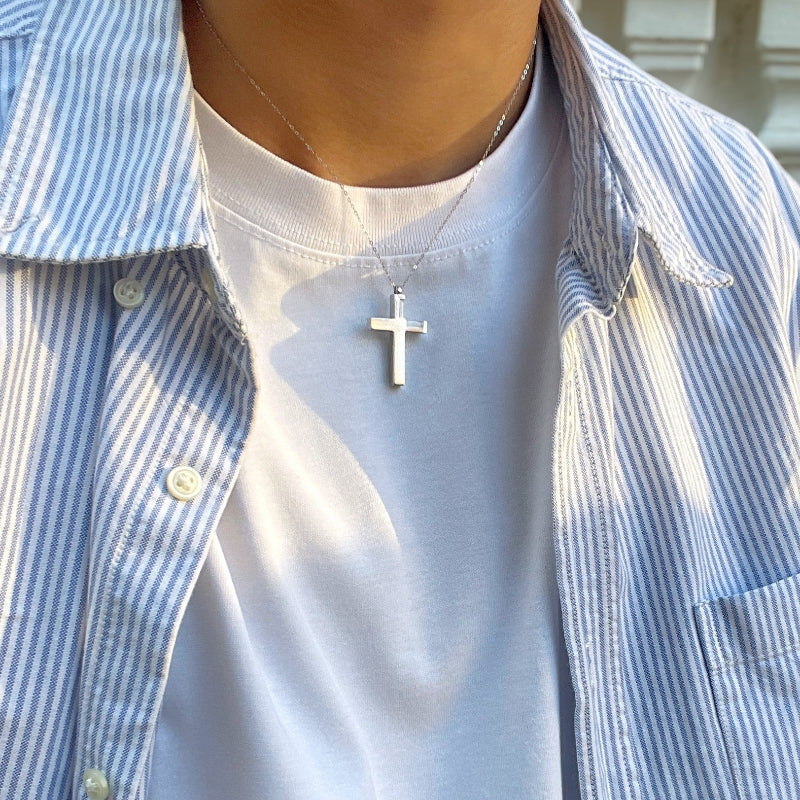 KIO Cross Necklace S925 Crystal Pendant Necklace for women men