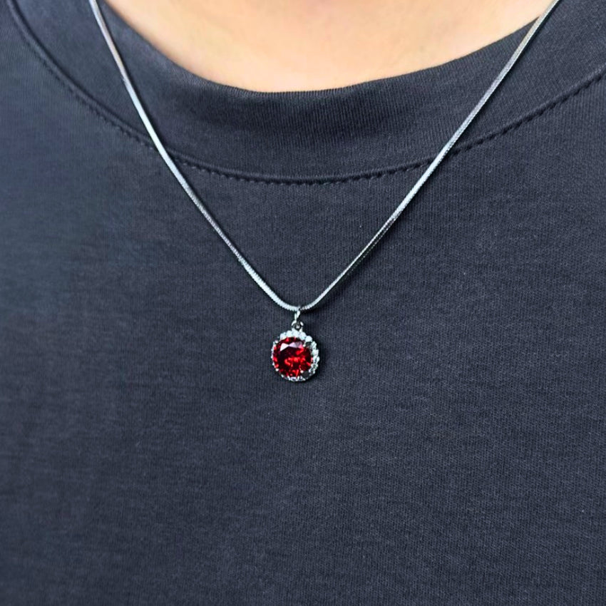 KIO Laboratory-Grown Premium Zirconia Full-Embedded Stainless Steel Necklace