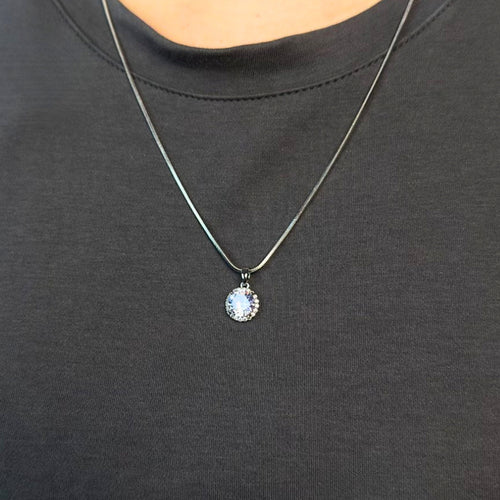 KIO Laboratory-Grown Premium Zirconia Full-Embedded Stainless Steel Necklace