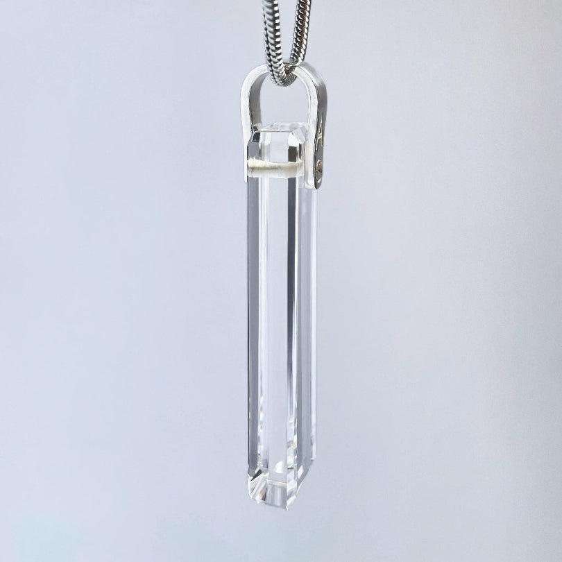 KIO Minimalism Square Crystal S925 Silver Necklace (Letter/Without Letter)
