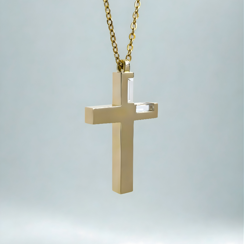 KIO Cross Necklace S925 Crystal Pendant Necklace for women men