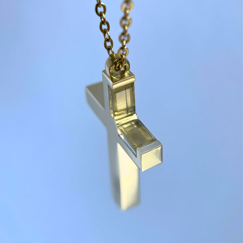 KIO Cross Necklace S925 Crystal Pendant Necklace for women men