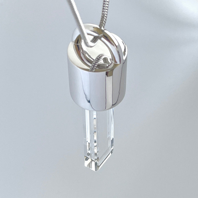 KIO Minimalism Square Crystal S925 Silver Necklace