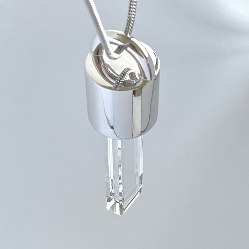 KIO Minimalism Square Crystal S925 Silver Necklace