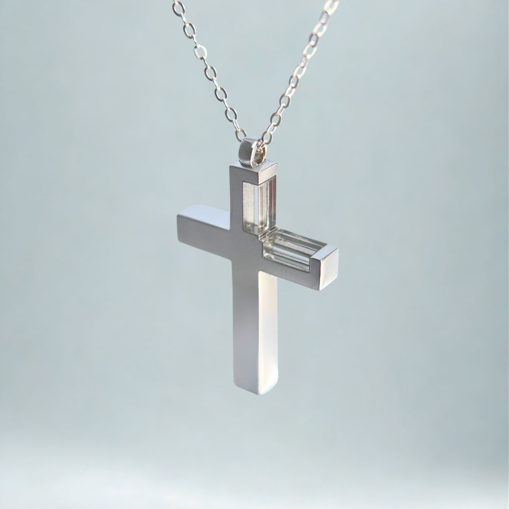 KIO Cross Necklace S925 Crystal Pendant Necklace for women men