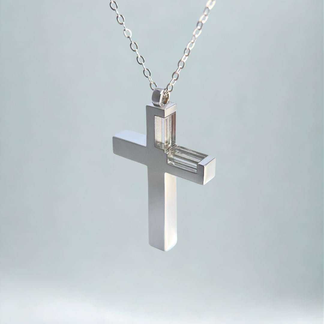KIO Cross Necklace S925 Crystal Pendant Necklace for women men
