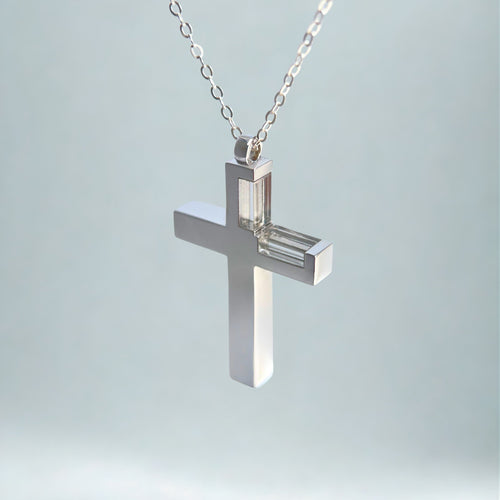 KIO Cross Necklace S925 Crystal Pendant Necklace for women men