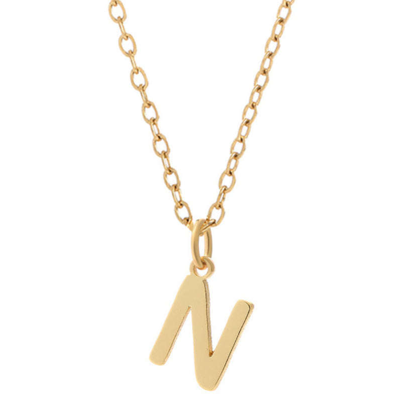 KIO Minimalist Letter Stainless Steel Necklace