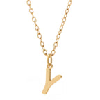 KIO Minimalist Letter Stainless Steel Necklace